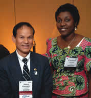 Naz with E. Wuyep, a GSA International travel grant recipient.