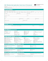 Early Career Professional membership application form.
